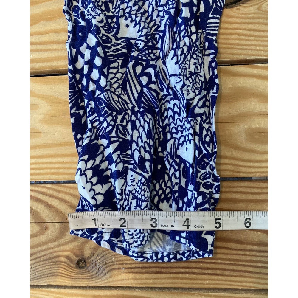 Lilly Pulitzer Patterned Strapless Jumpsuit Size Medium Women’s Blue - Picture 9 of 9